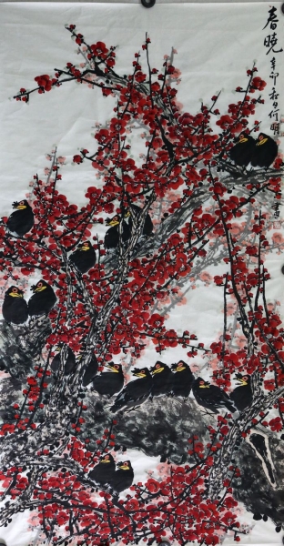春晓(98×180cm) 何明作品